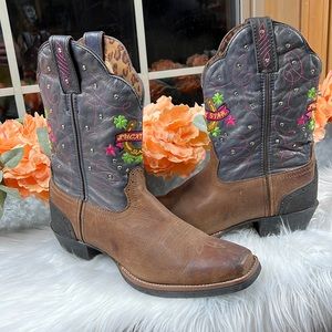 Tony Lama Lucky Star Womens Cowboy Boots 9